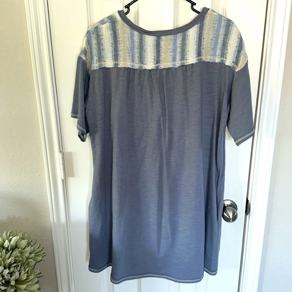 Distressed Shirt Dress - Picture 4 of 6